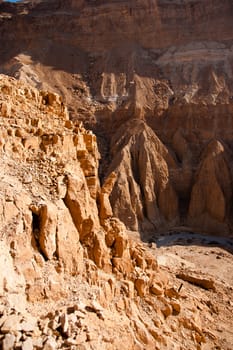 Desert Canyon in Israel Dead Sea travel attraction for tourists