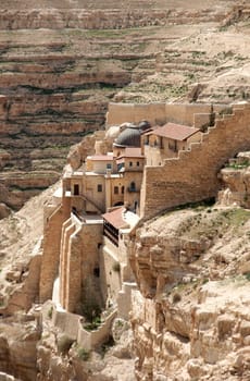 travel at spring in judean desert for hermits caves and monk monastery