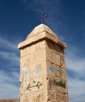 travel at spring in judean desert for hermits caves and monk monastery