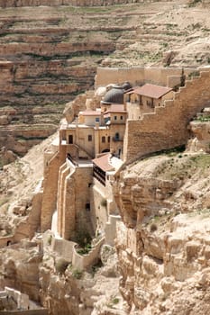 travel at spring in judean desert for hermits caves and monk monastery