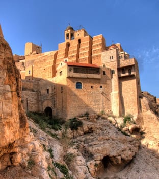 marsaba orthodox monastery in judean desert - israel tourism