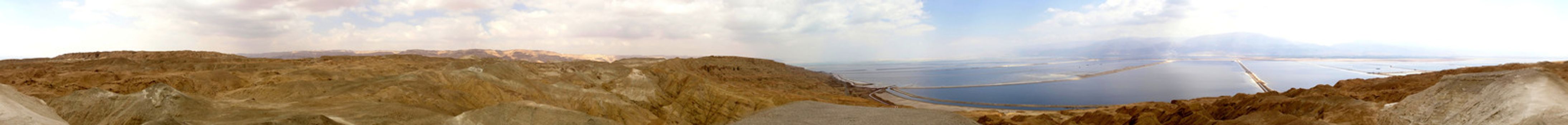 dead sea and arava desert panorama - israel