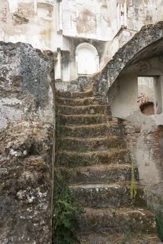 staircase from old ruine from Moura castle in Portugal