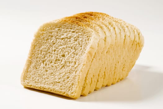 Sliced loaf of white sandwich bread