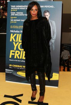 UK, London: Shaznay Lewis arrives at the Curzon Soho movie theater in London, UK for a screening of Kill Your Friends on October 27, 2015.