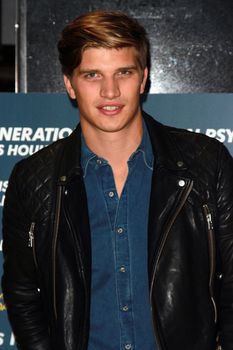 UK, London: Toby Huntington-Whiteley arrives at the Curzon Soho movie theater in London, UK for a screening of Kill Your Friends on October 27, 2015.