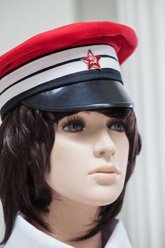Mannequin in the old railway worker uniforms