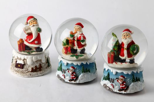 christmas decorations for table on a white background