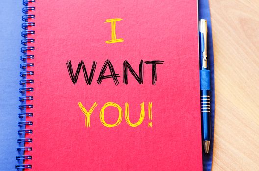 I want you text concept write on notebook