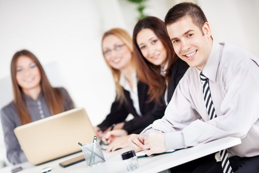 Happy Businessman in the office, Looking at camera.