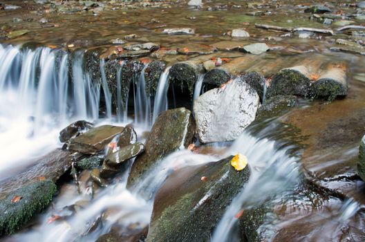 beautiful waterfall scene, ukraine carpathian shipot waterfall