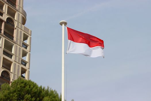 The National Flag Of The Principality Of Monaco