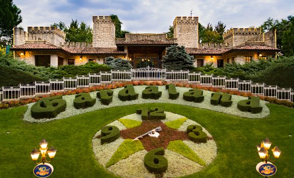 CASTELNUOVO DEL GARDA, Italy - September 08: Gardaland Theme Park in Castelnuovo Del Garda, Italy on Tuesday, September 8, 2015. Three million people visit the park on a yearly basis.