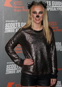 ENGLAND, London: Tiffany Watson attended the Kiss FM Haunted House Party in London on October 29, 2015. Costumes ranging from the Rock band KISS to the devil were on display as various stars walked the red carpet at the party which featured musical performances by Rita Ora, Jason Derulo and band Little Mix.