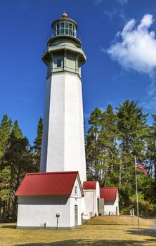 Grays Harbor Lighthouse Maritime Museum Westport Puget Sound Washington State Pacific Northwest.  Tallest lighthouse in Washington.  Finished 1898.