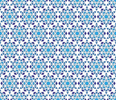 abstract background or textile hexagonal crystal snowflakes winter pattern