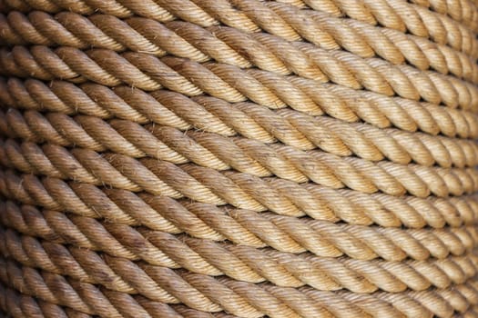 Roll of rope background detail