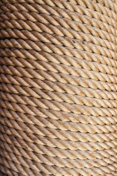 Roll of rope background detail