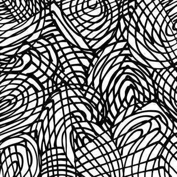 doodle abstract hand drawn pattern on white background .