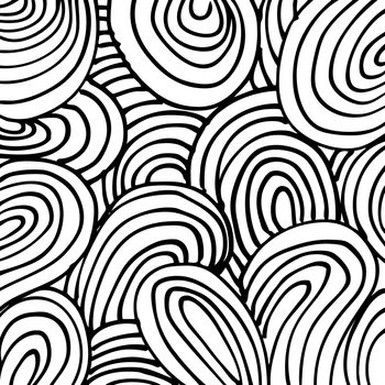 doodle abstract hand drawn pattern on white background .