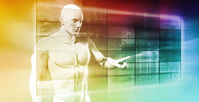 Business Person Working with Modern Virtual Technology