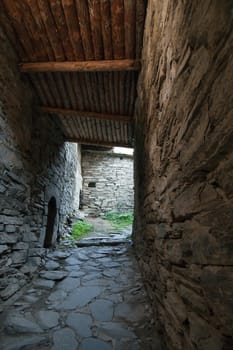 Old town ruins in Georgia Khevsureti travel