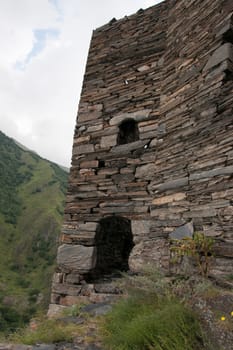 Old town ruins in Georgia Khevsureti travel