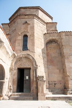 Georgia historic monastery on the top of hill near rivers