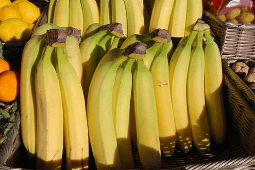 Bunch of Ripened Bananas at Grocery Store