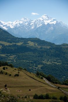 Nature and travel in Georgia svaneti region mountain