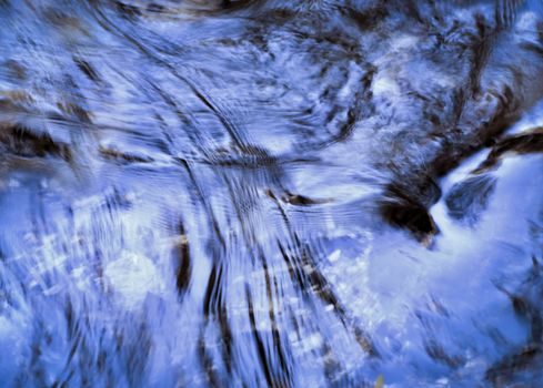 Abstract background or texture Blurred waves on the river