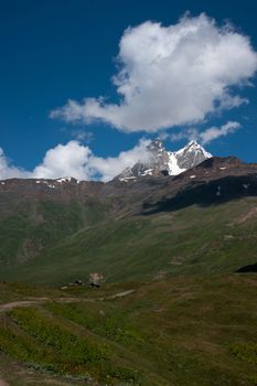 Nature and travel in Georgia svaneti region mountain