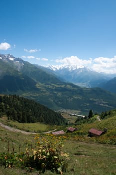 Nature and travel in Georgia svaneti region mountain