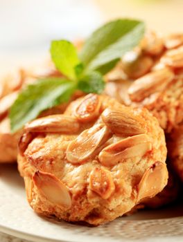 Almond cookies on a plate