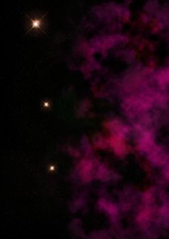 Far being shone nebula and star field against space. "Elements of this image furnished by NASA".