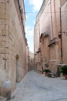 Detail of a streetof Mdina , Malta