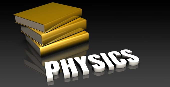 Physics Subject with a Pile of Education Books