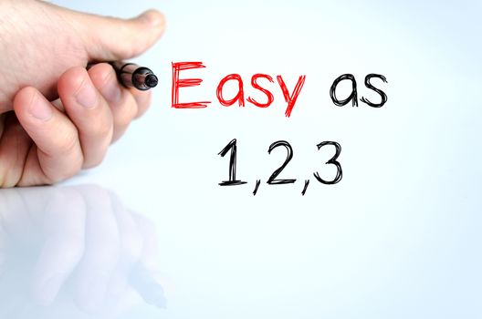 Easy text concept isolated over white background