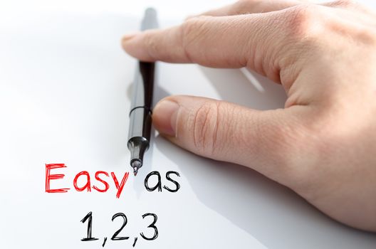 Easy text concept isolated over white background