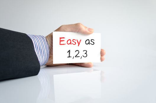 Easy text concept isolated over white background