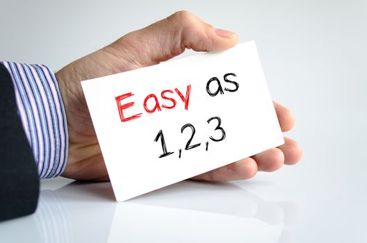 Easy text concept isolated over white background