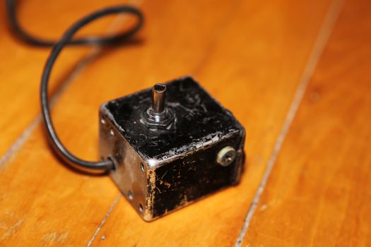 old vintage toggle switch and electric plug socket