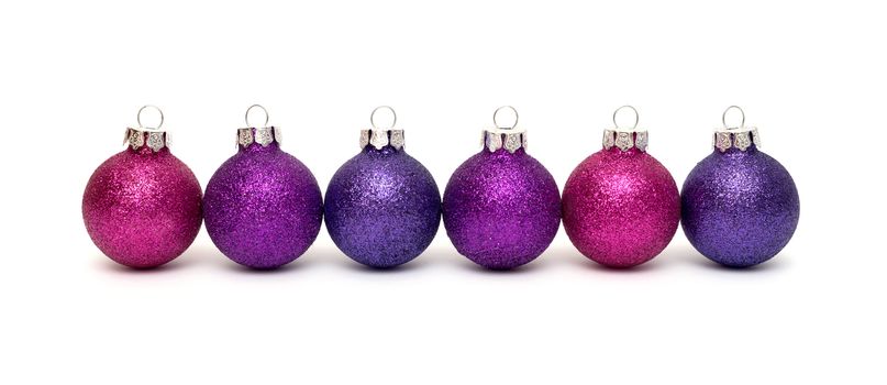 Christmas balls on a white background