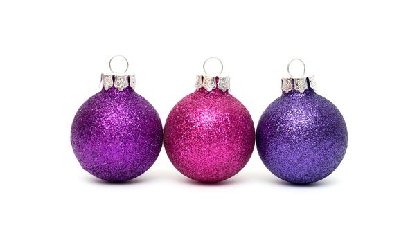 Christmas balls on a white background