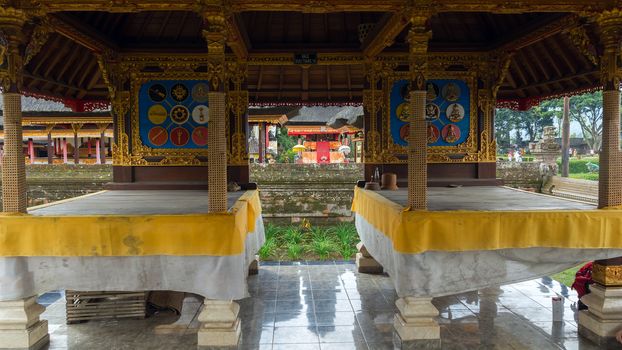 The interior of a Buddhist temple