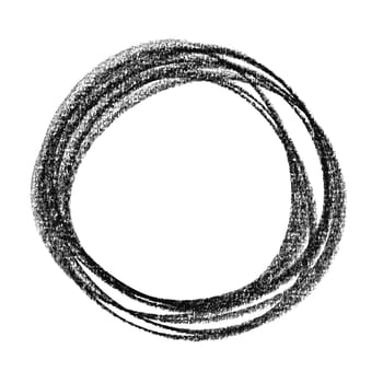 abstract circle hand drawn by crayon use for background