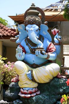 Ganesh is the god of India. Located in Bali, Indonesia