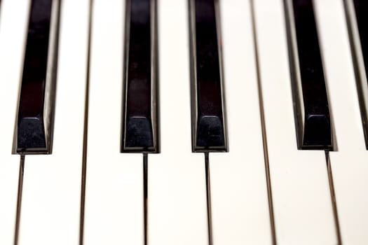 Piano Keys Close up