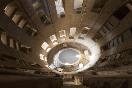 Inside a tower of Sagrada Familia in Spain