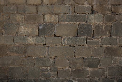 Texture of old brick, stone wall.